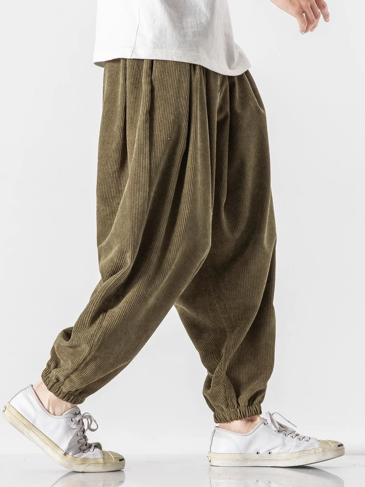 Velour Drape Corduroy Pants