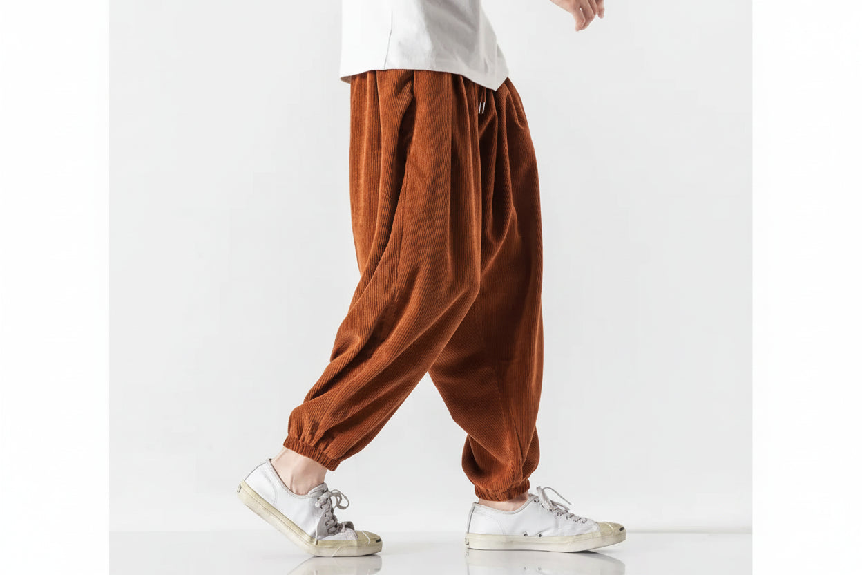 Velour Drape Corduroy Pants